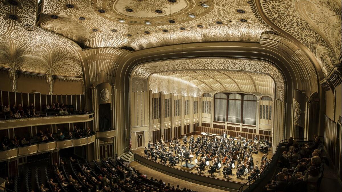 The Cleveland Orchestra performing at Severance Hall in Cleveland.