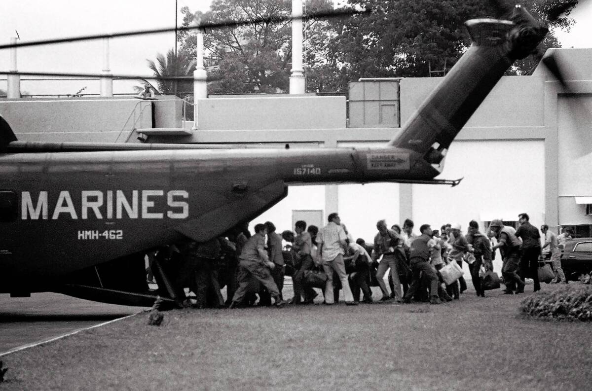 Some see parallels between the rushed evacuation of Saigon in 1975 and the exits from Iraq and Afghanistan today.