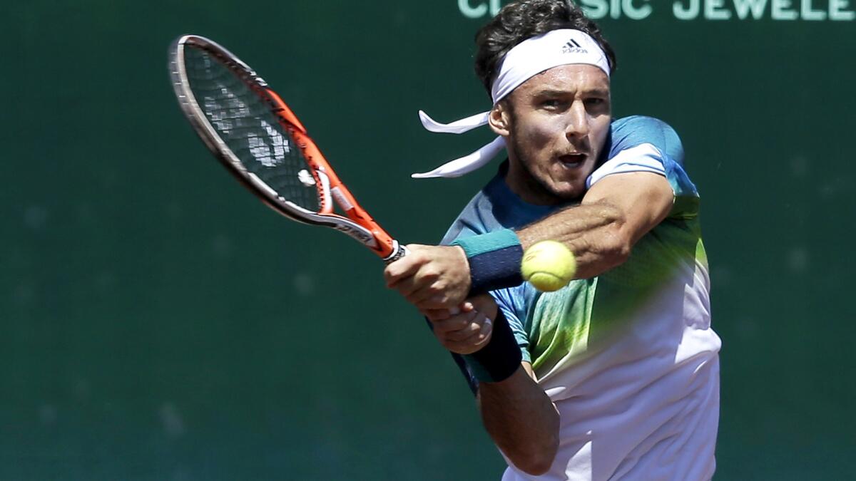 Juan Monaco won the U.S. Men's Clay Court Championship for the second time with a win over Jack Sock on Sunday.