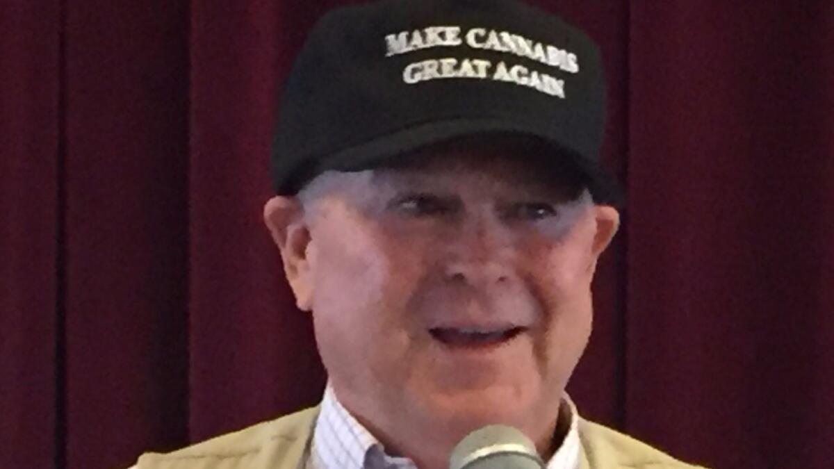 U.S. Rep Dana Rohrabacher at the State of Marijuana '16 conference on the Queen Mary in Long Beach