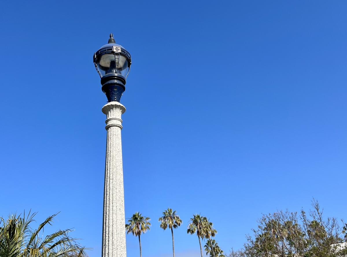 A sample streetlight has been placed at Paseo del Ocaso and Avenida de La Playa in La Jolla Shores.