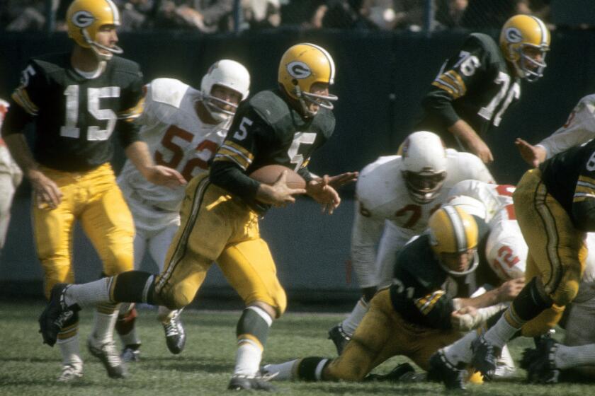 Green Bay Packers running back Paul Hornung (5) was suspended for the entire 1963 season for betting on NFL games.