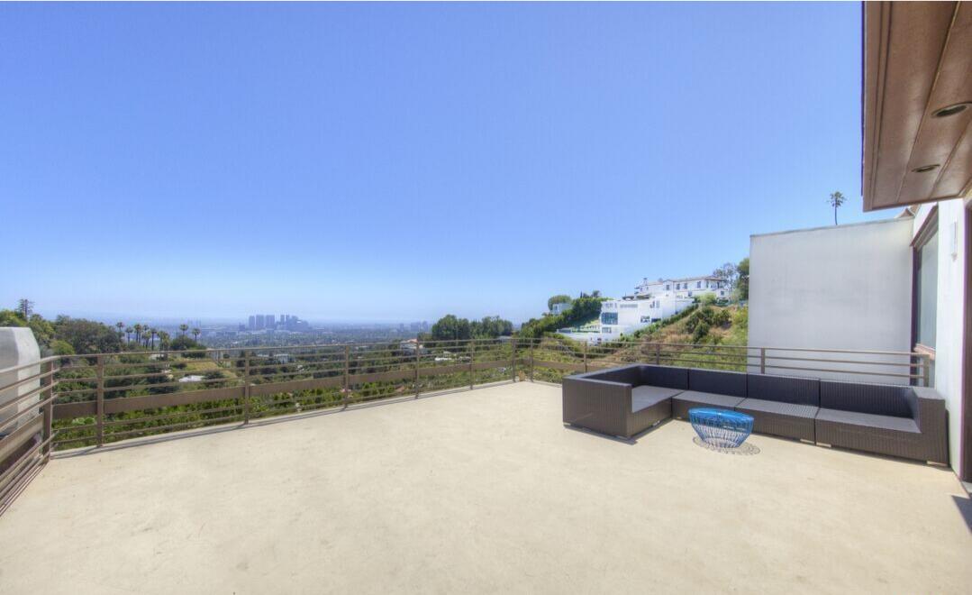 The second-story terrace.