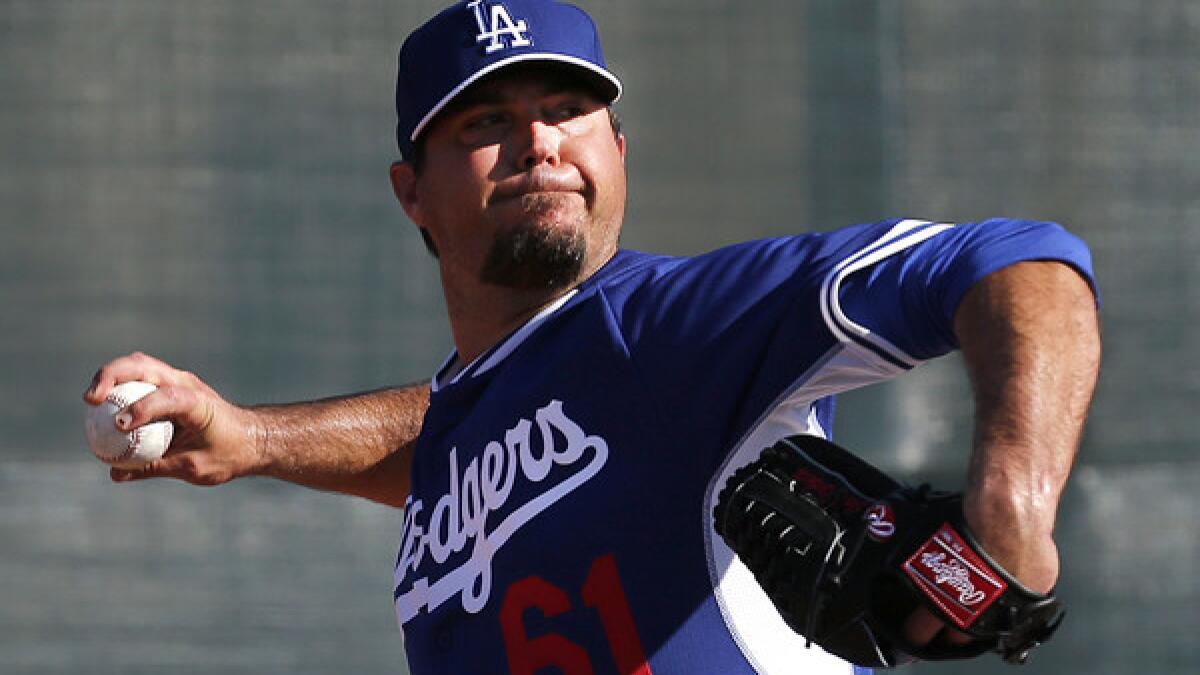 Josh Beckett sharp in first spring game for Dodgers since surgery - Los  Angeles Times