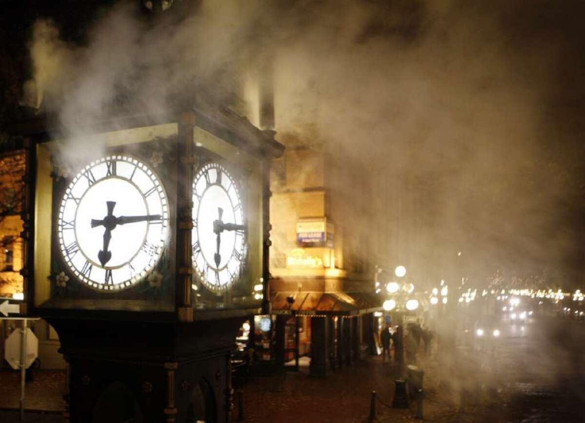 The Gastown Steam Clock in Vancouver, Canada, is a treat for the tourists and locals who stop to watch the clock blow its steam every 15 minutes. A "Discover Gastown" package lets visitors learn more about the historic district.