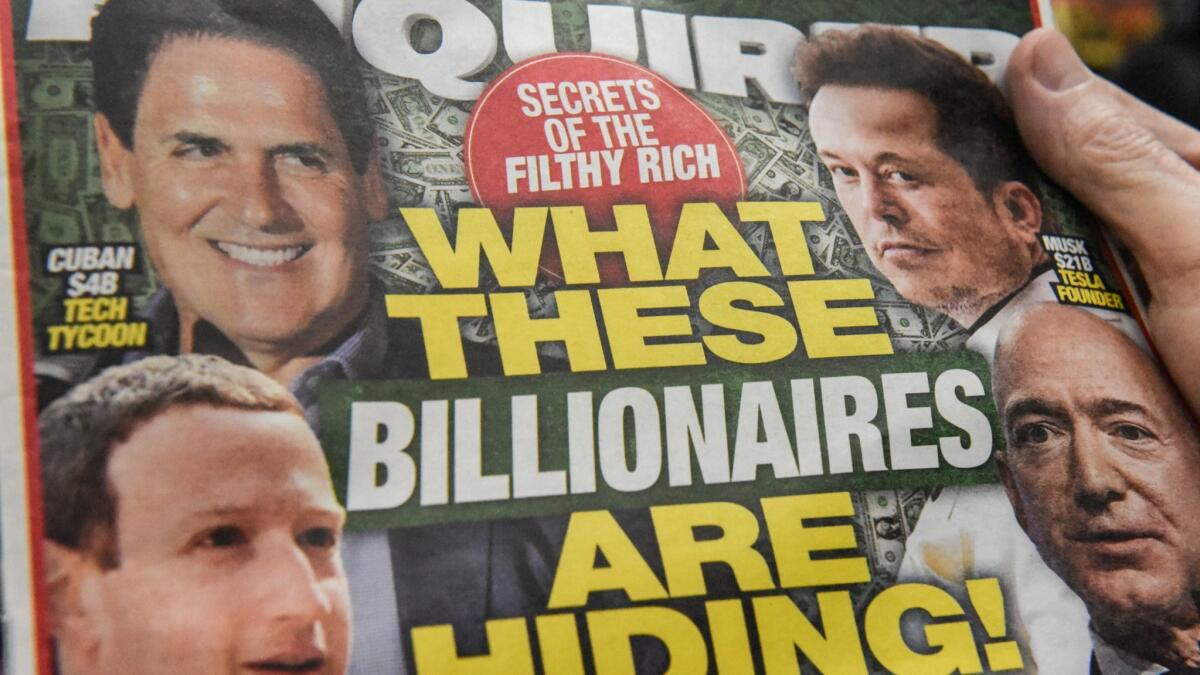 The National Enquirer is photographed at a convenience store in New York on Feb. 8.
