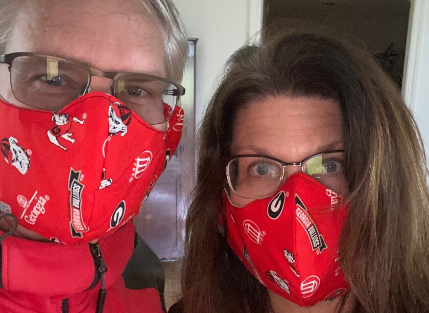 Richard Costigan with his wife, Gloria Costigan, in June, before contracting COVID-19.