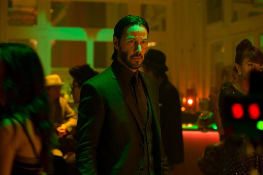 This photo released by Lionsgate shows Keanu Reeves as John Wick in a scene from the film, "John Wick." (AP Photo/Lionsgate, David Lee)