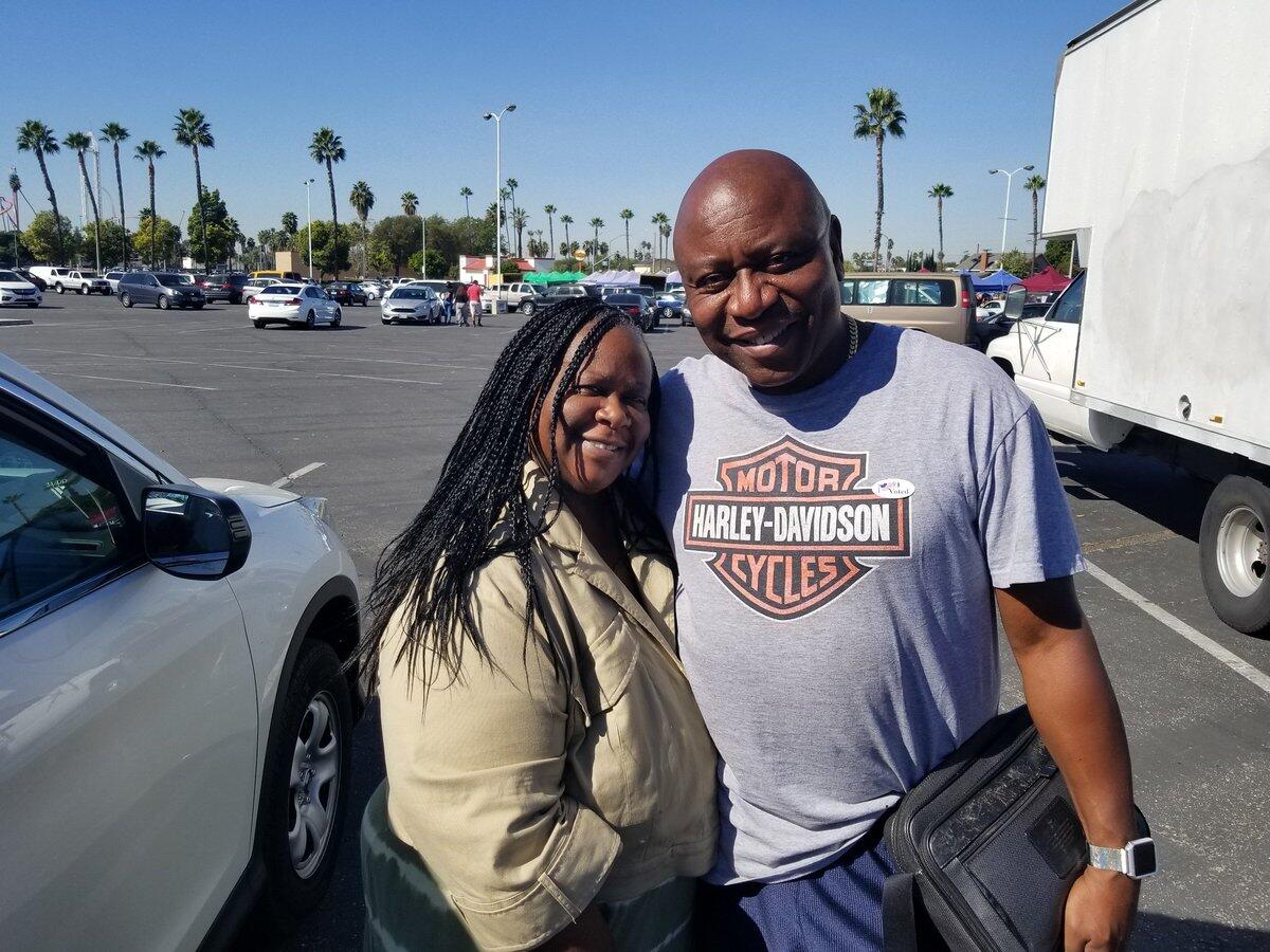 Patricia Hayes, 58, and Michael Hayes, 63, of Buena Park. Both cast ballots for Gil Cisneros in the 39th District.