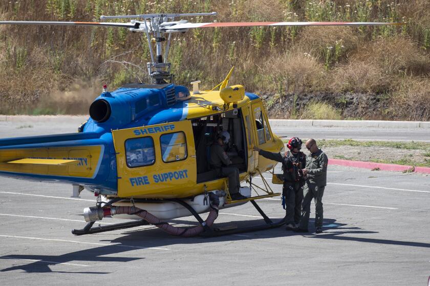 LAKE PIRU, CA - JULY 09: Ventura County crews prepare to deploy to search for missing actress Naya Rivera at Lake Piru on Thursday, July 9, 2020 in Lake Piru, CA. (Brian van der Brug / Los Angeles Times)