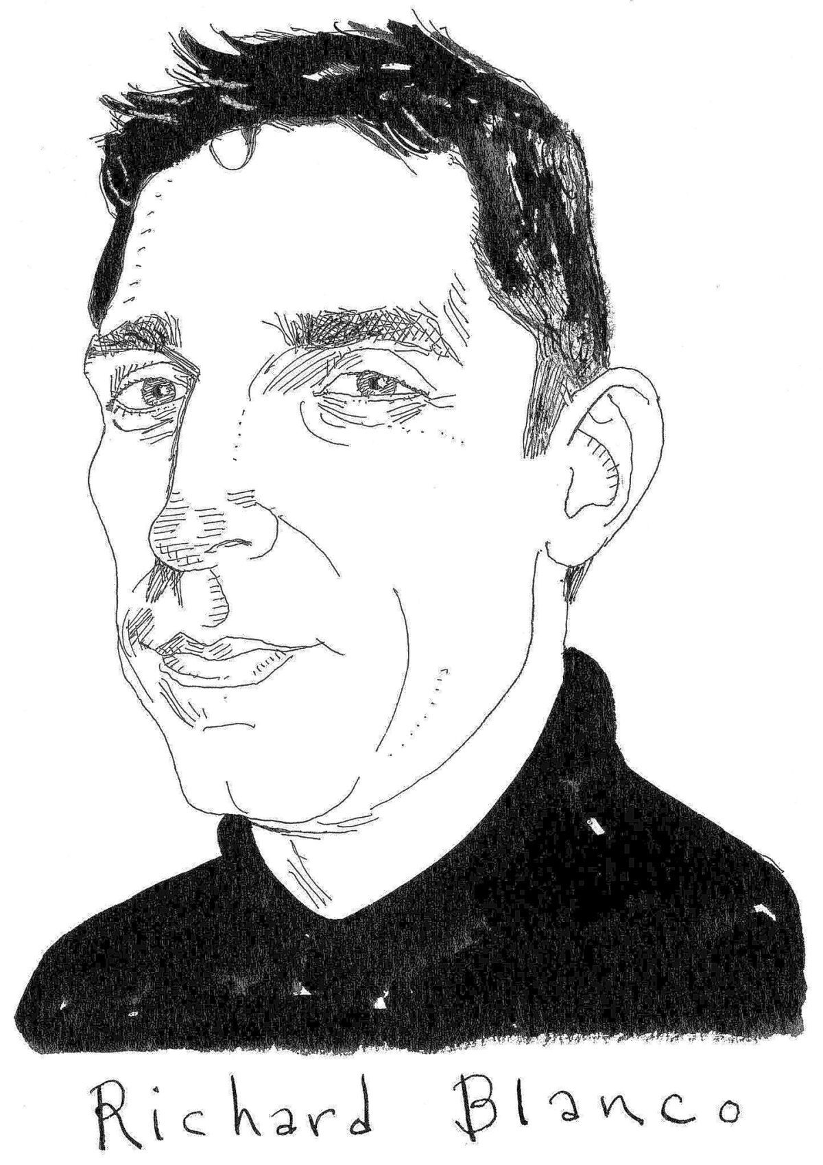 Illustration of author Richard Blanco.