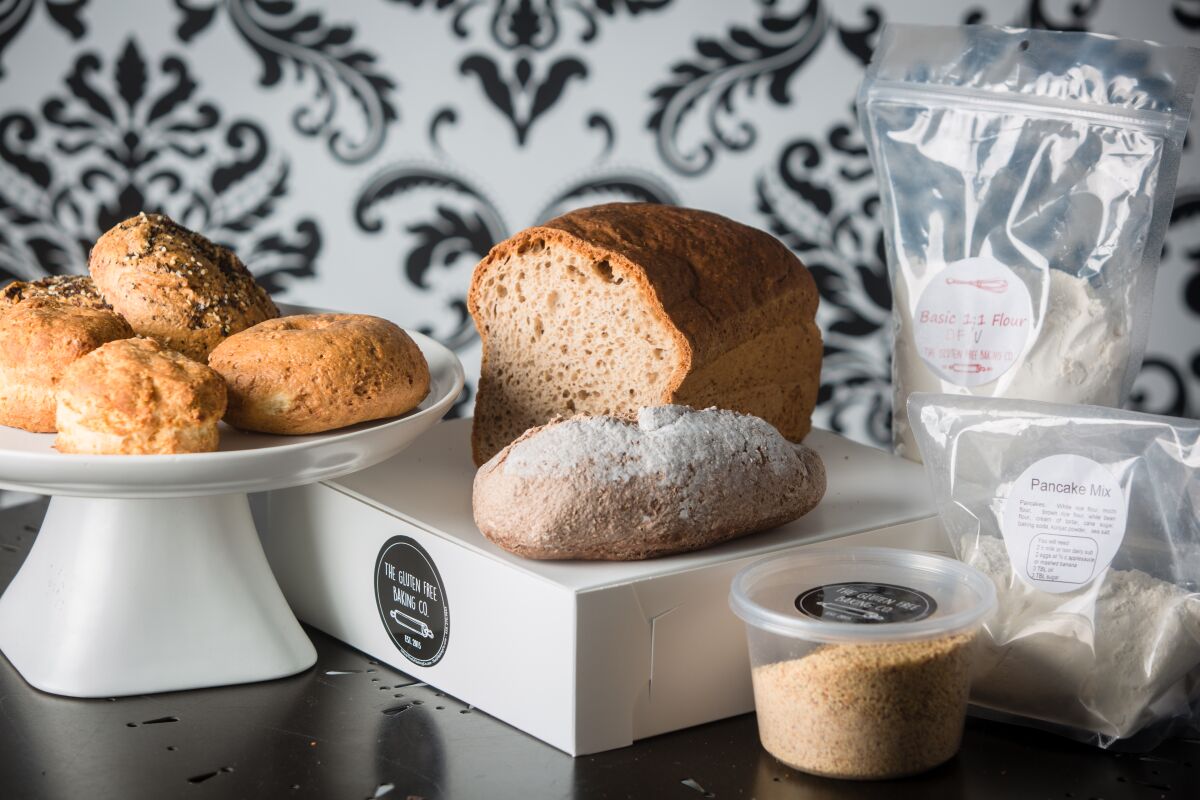 Gluten Free Baking Company in North Park offers an assortment of dry mixes