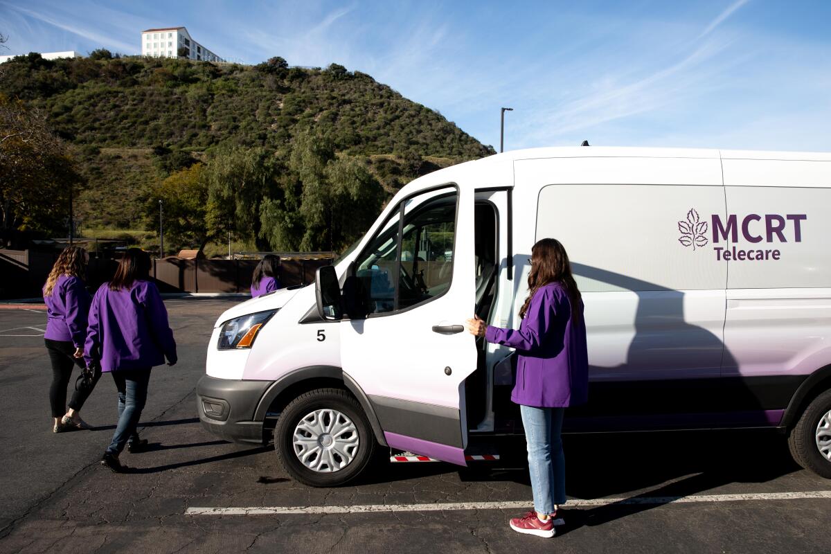 San Diego, CA - February 25: Team members for San Diego County's Mobile Crisis Response Team
