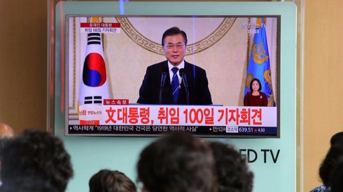 South Korean President Moon Jae-in spoke in a live broadcast about an effort to jump-start diplomacy between the Koreas.