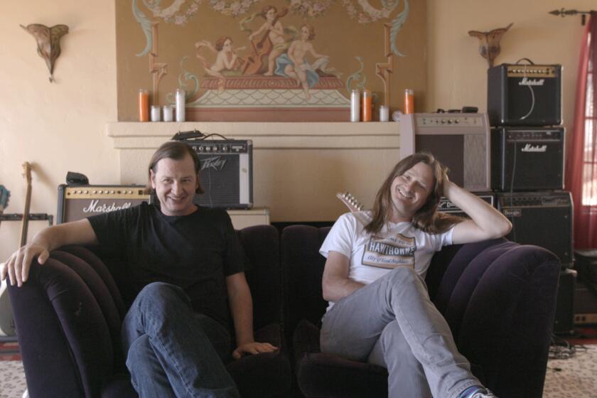 Band members and brothers Jeff McDonald, left, and Steven McDonald in the documentary "Born Innocent: The Redd Kross Story," directed by Andrew Reich.