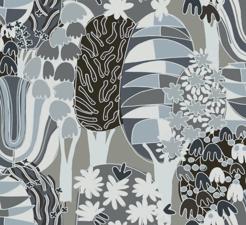 The Les Petites Histoires (“miniature journeys”) pattern, shown in Broceliande (“enchanted forest”).