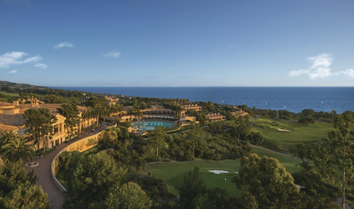 An overhead view of the Resort at Pelican Hill, which is located in Newport Coast. 