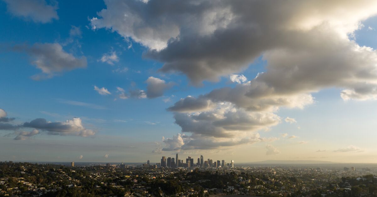 Southern California’s warm temperatures and sunny skies to give way to rain this week, forecasters say