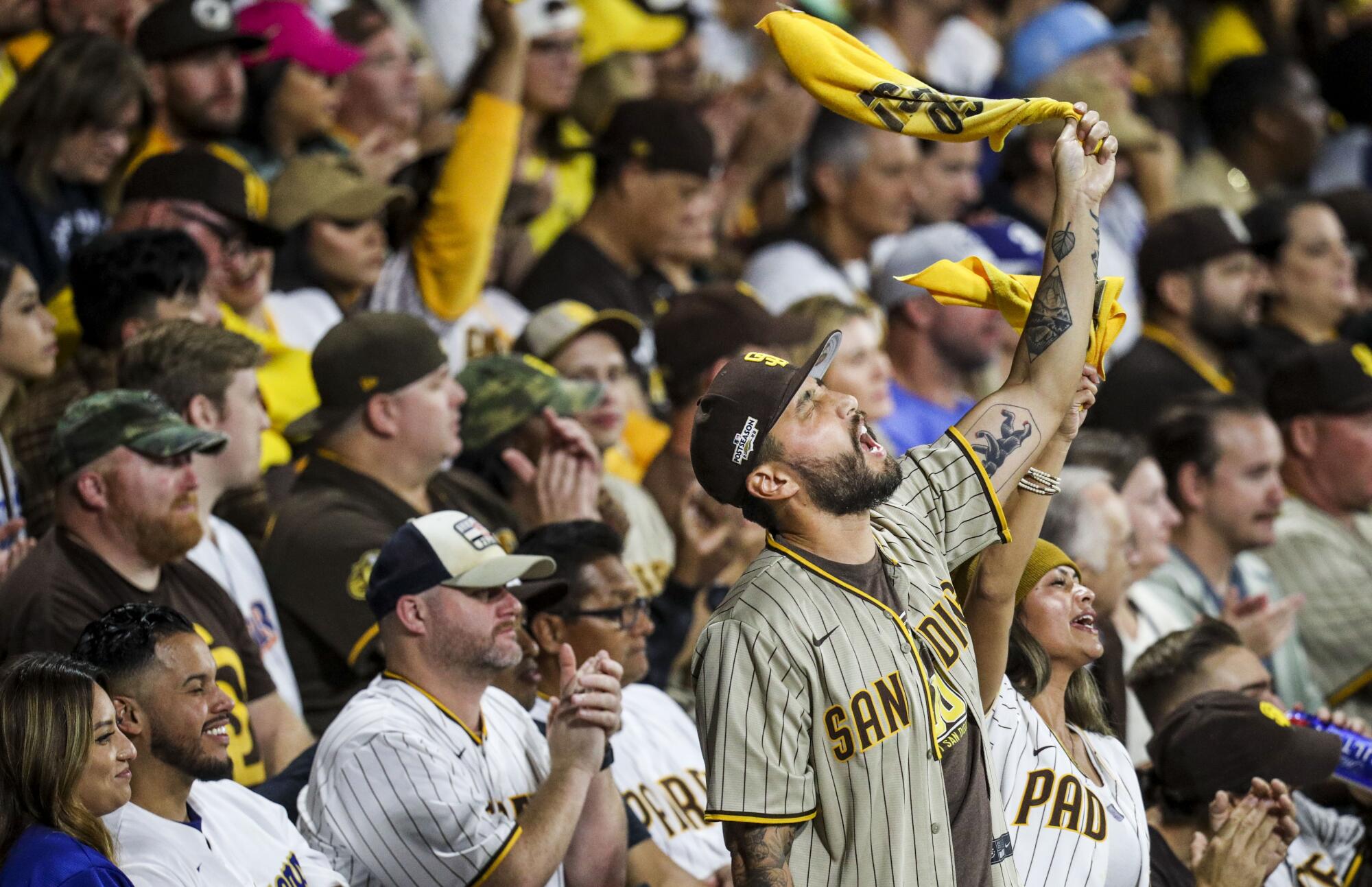 Scenes from Petco Park as the Padres topple the Dodgers, clinch a spot in  the NLCS - The San Diego Union-Tribune