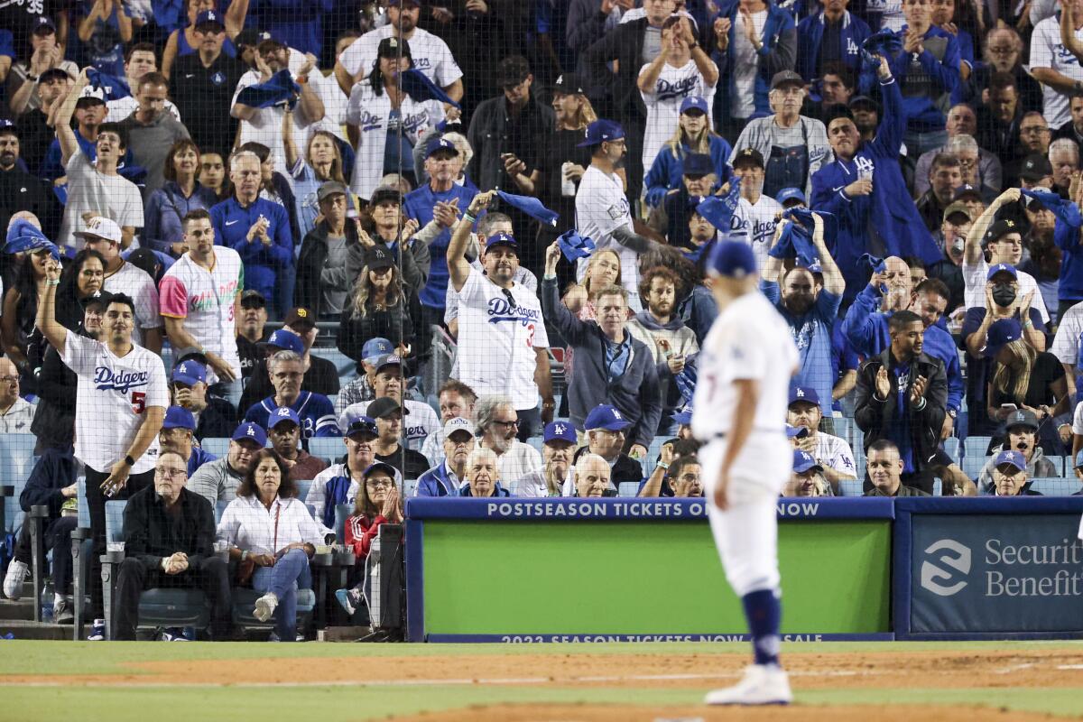 Pitcher Julio Urías on the mound at Dodger Stadium