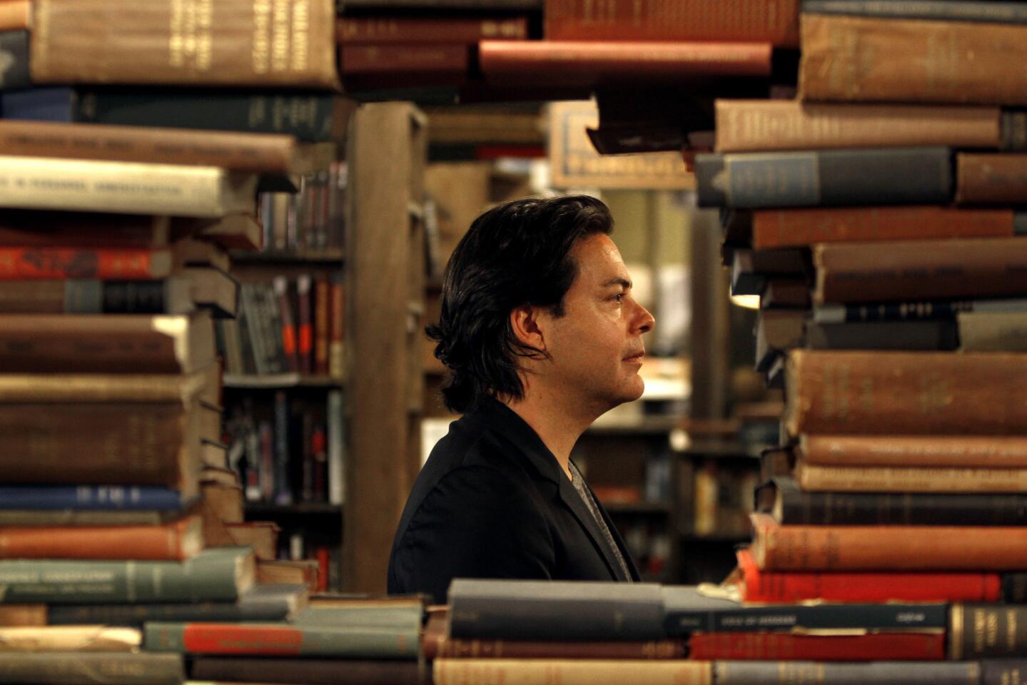 Independent producer Lawrence Grey at The Last Bookstore in Los Angeles.