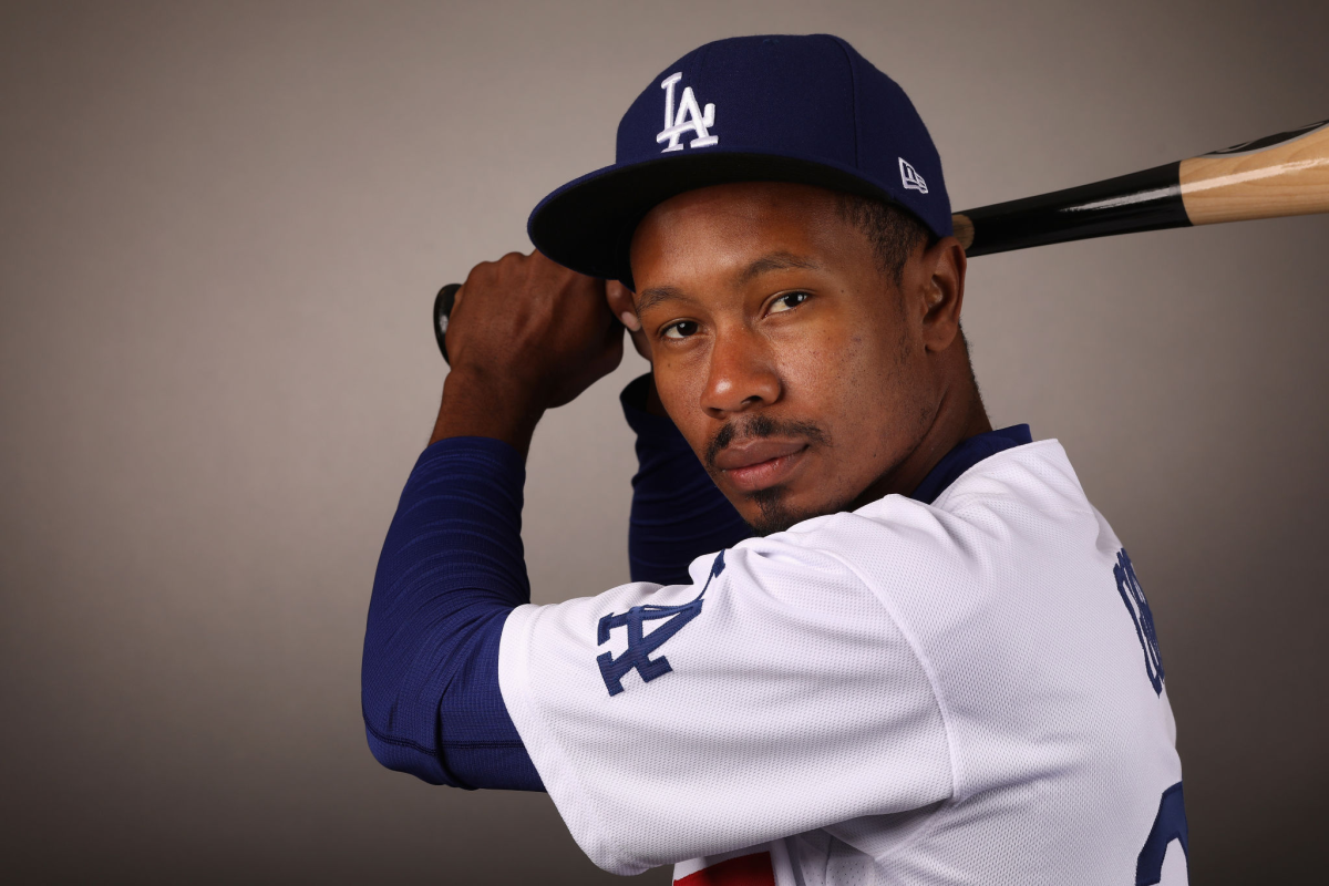 Los Angeles Dodgers manager Dave Roberts reacts as Kansas City