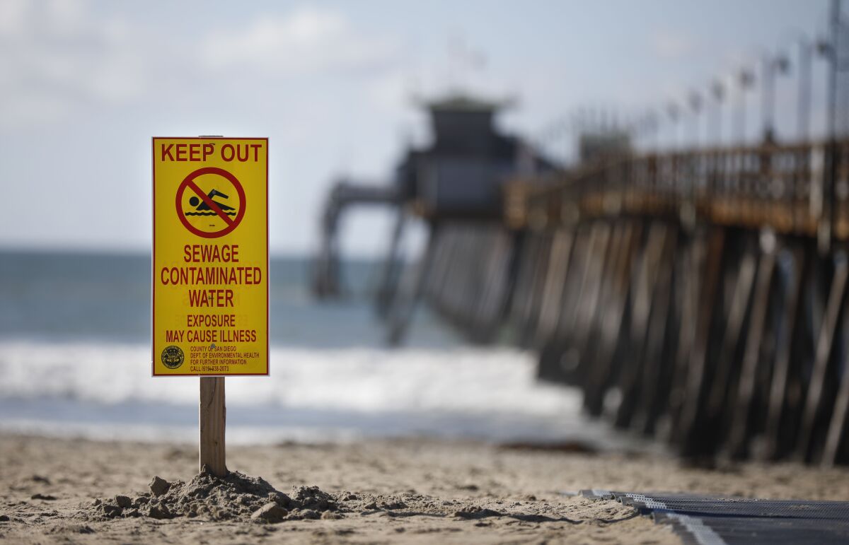 Beaches closed in Imperial Beach due to high bacteria levels from recent rains on Monday, Dec. 9, 2019.