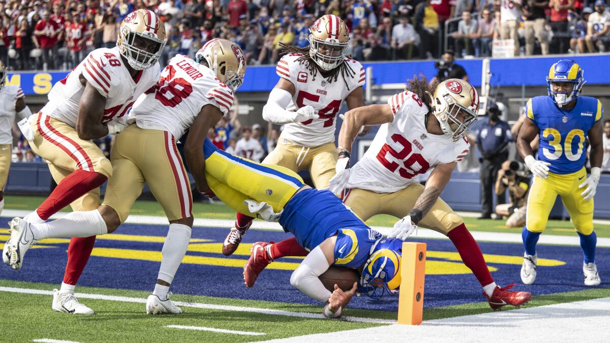 Rams-49ers NFC Championship 2022: Tyler Higbee QUESTIONABLE to return -  Turf Show Times