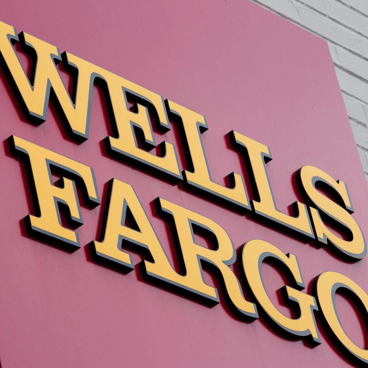 A Wells Fargo sign