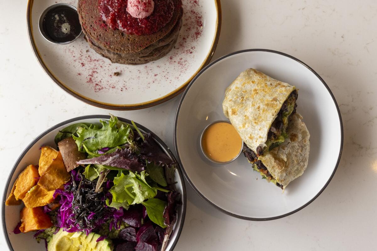 Amara Kitchen serves breakfast burritos, buckwheat pancakes, grain bowls.