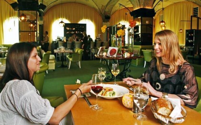 In Hollywood, Libby Kearney and Valerie Jennings of Kansas City enjoy a salad at Citrus at Social.