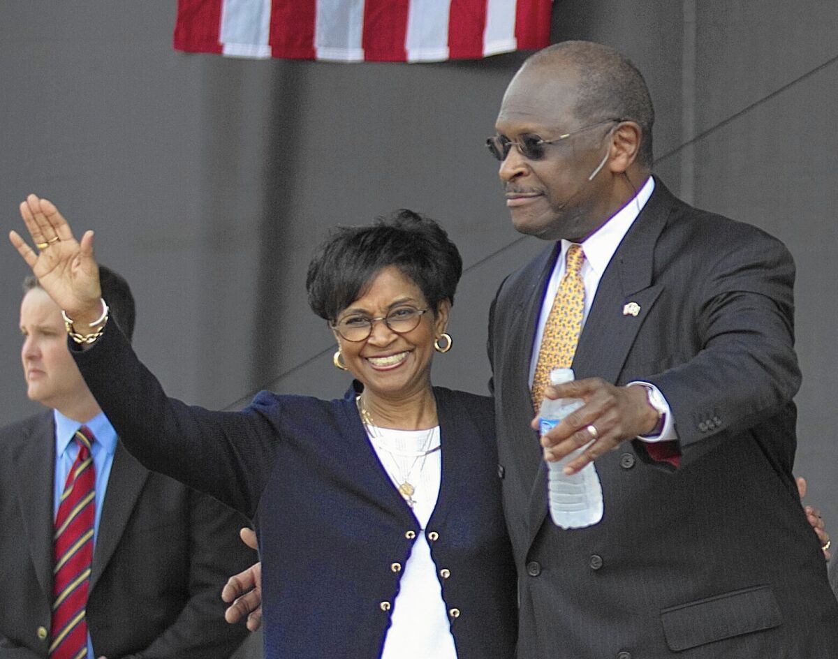 Herman Cain with wife Gloria in 2011.