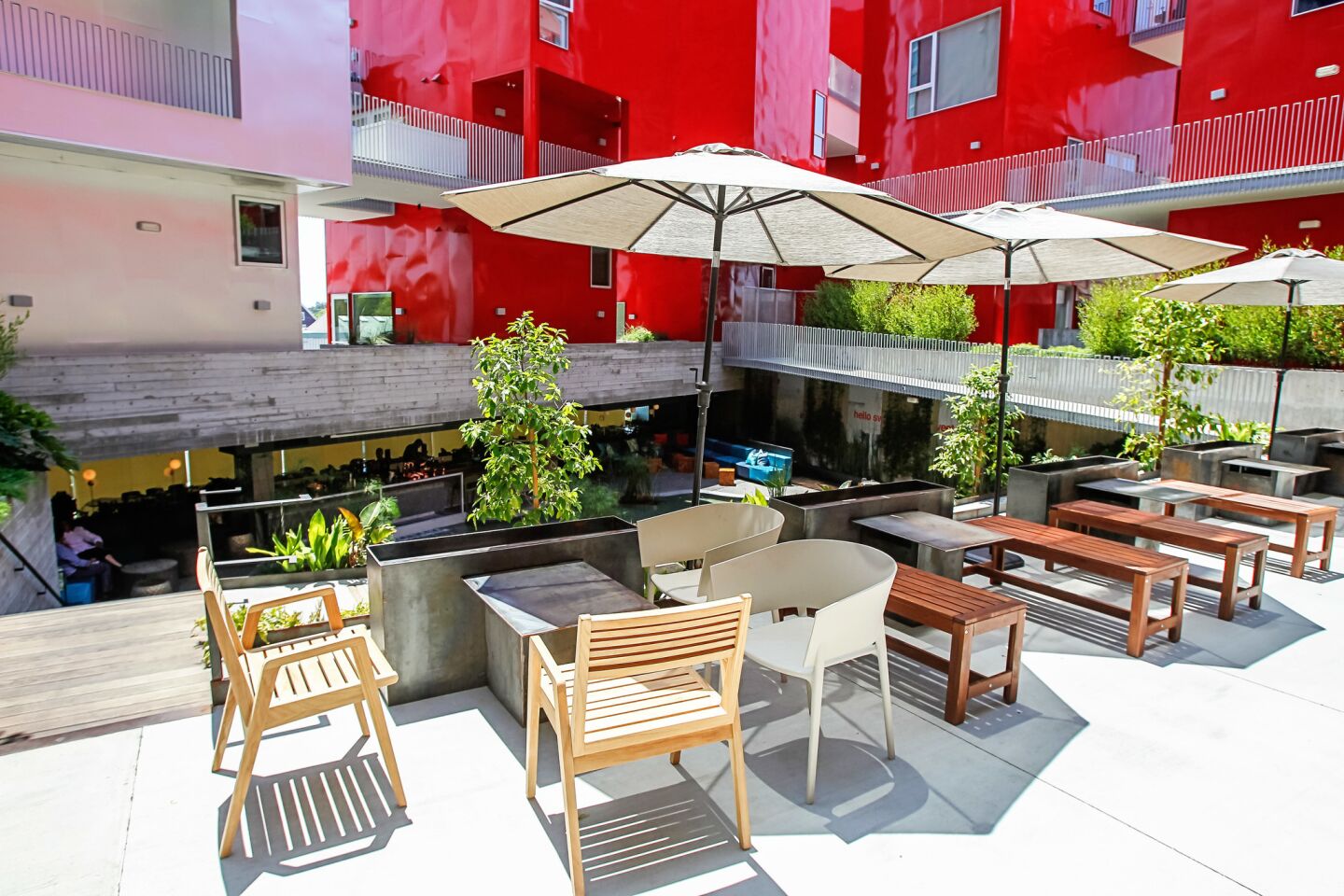 Since opening in April 2018, insideOUT has expanded its outdoor seating capacity to include more chairs and benches across a terraced area, something Ramon likes to call an "urban oasis."