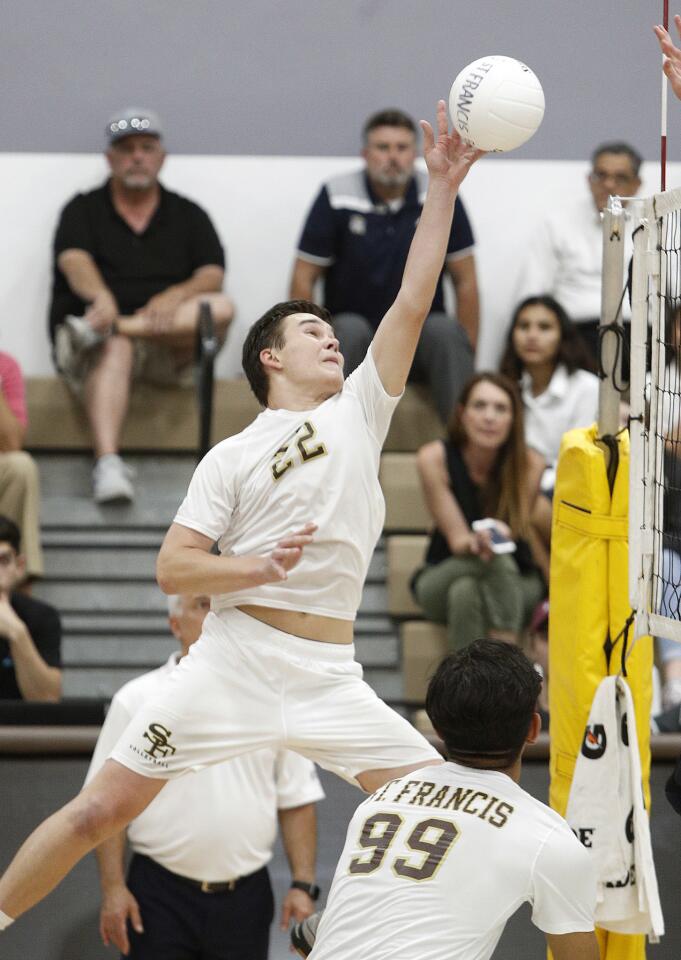 Photo Gallery: St. Francis vs. Quartz Hill in CIF Southern Section Division II second-round boys' volleyball match
