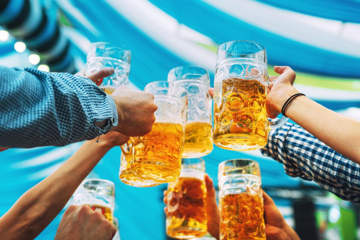 Beer at a beer festival in Munich, Germany