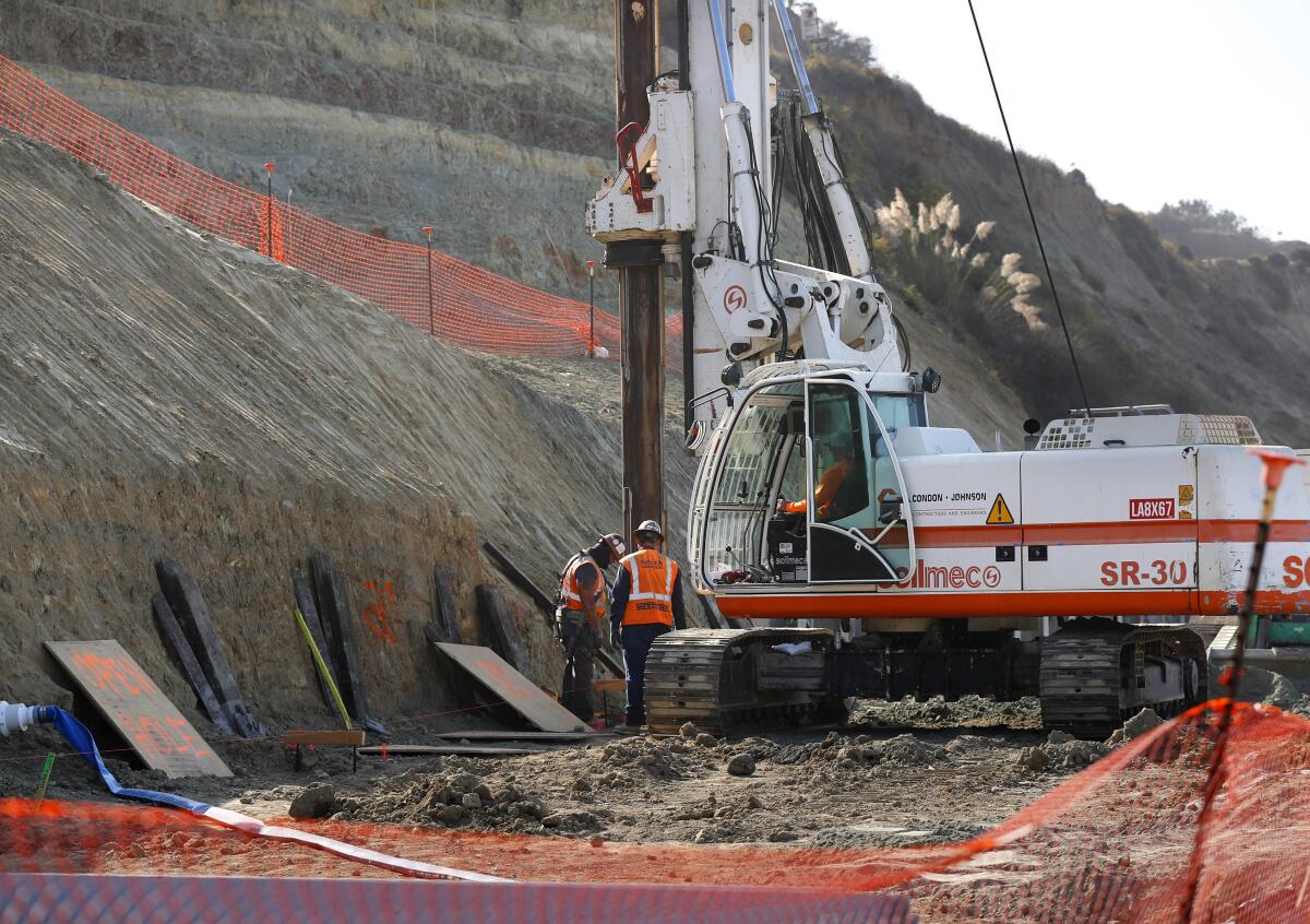 Seawall construction starts this month below Del Mar bluffs to ...