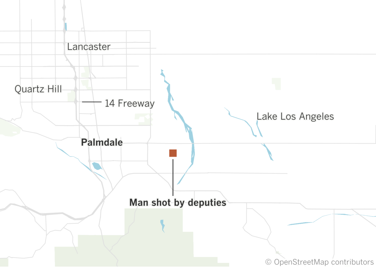 Map of shooting in Palmdale