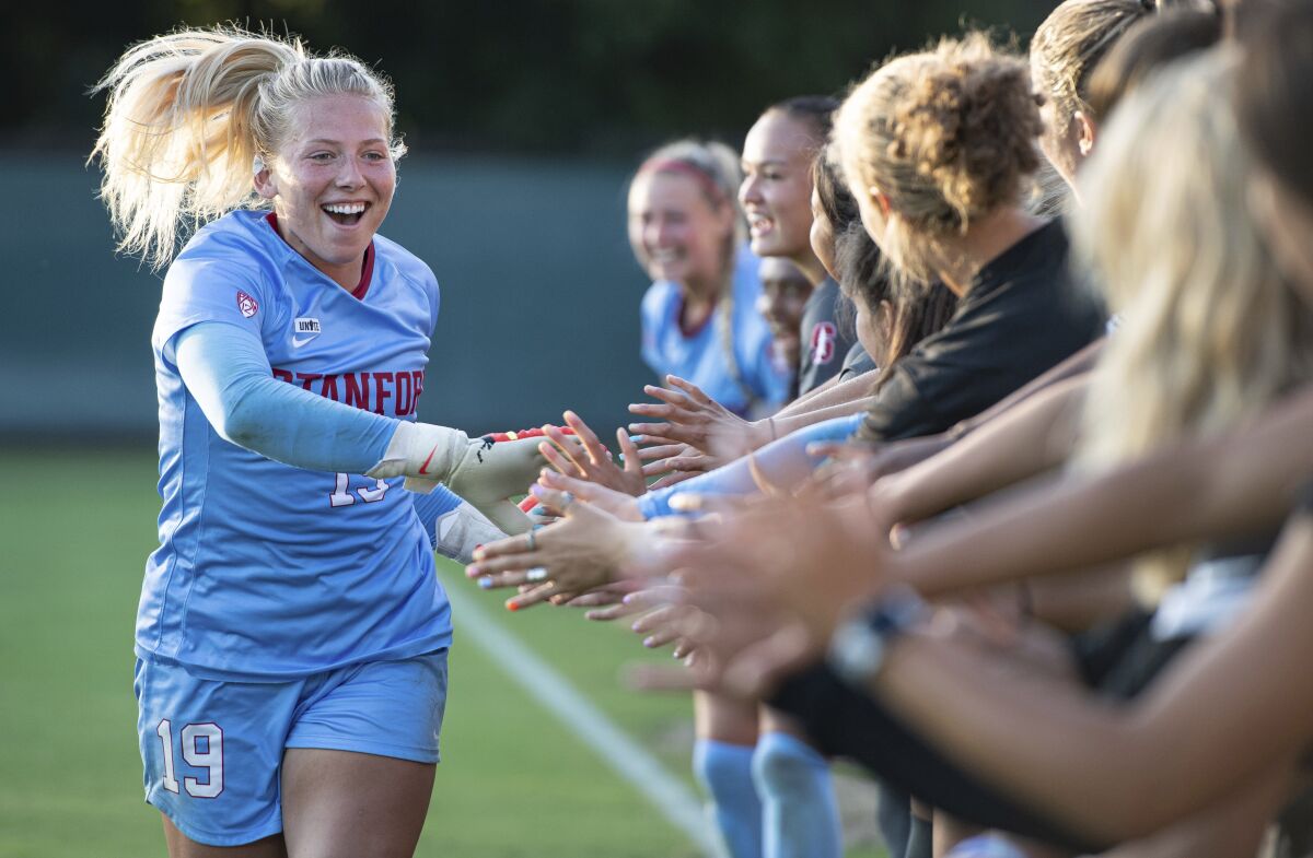 Stanford goalkeeper Katie Meyer