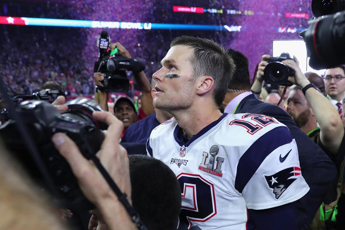 Tom Brady led the New England Patriots to a 34-28 overtime victory over the Atlanta Falcons 34-28 at Super Bowl LI.