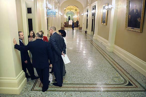 Legislators hunker down on budget impasse - staff meeting