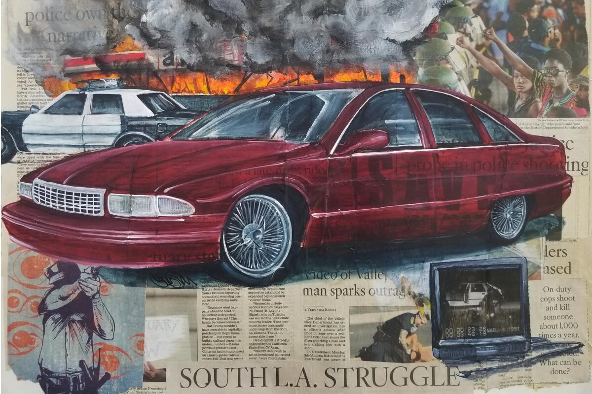 "No Justice No Peace 1992," made in 2018, is a depiction of the L.A. riots using current headlines about police shootings.