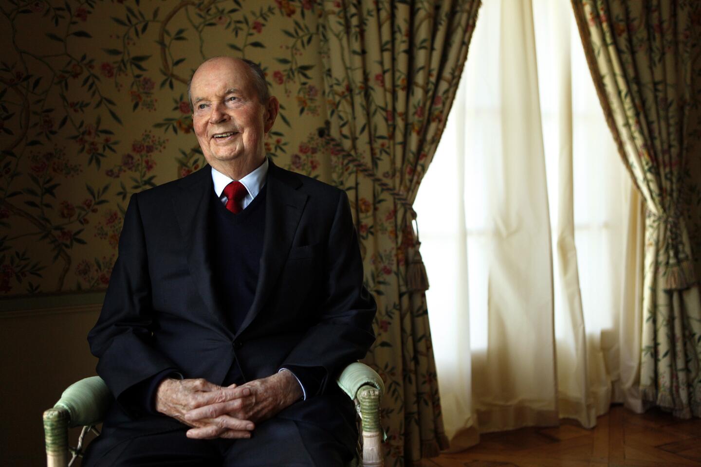 Jerry Perenchio at his home in 2014.