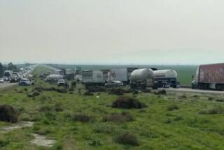 At least 35 vehicles and trucks were involved in a massive pile-up on southbound I-5 in Kern County on Jan. 6, 2024. Caltrans District 6/Handout