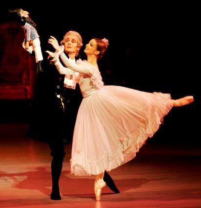 The Kirov Ballet has come to town to dance the sentimental holiday classic "The Nutcracker," written for the troupe 116 years ago. Taking the stage in the production at the Dorothy Chandler Pavilion in Los Angeles are Fyodor Lopukhov as Drosselmeyer and principal dancer Evgenia Obraztsova as Masha.