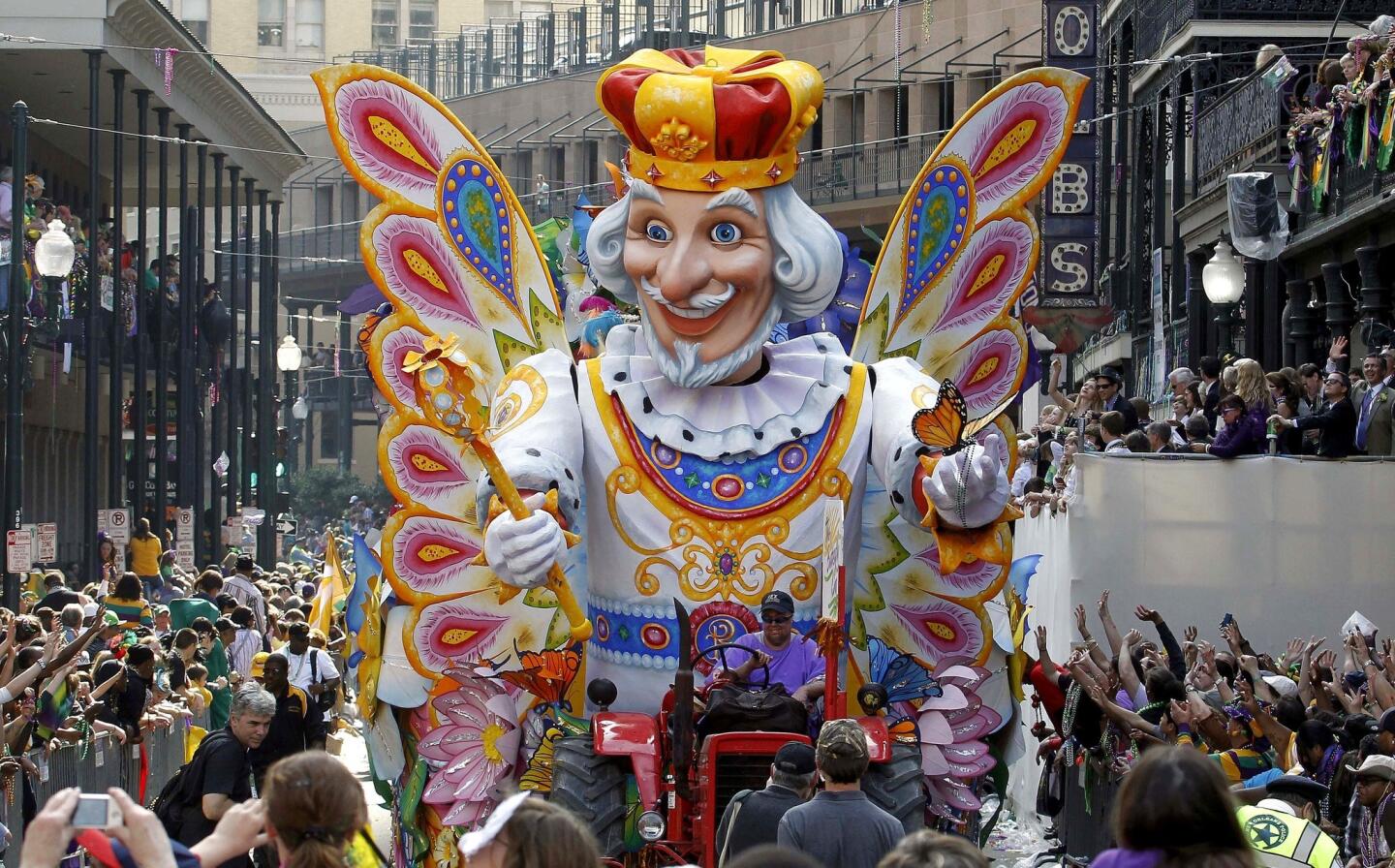 Mardi Gras is the queen of festivals in New Orleans, and Rex is the king of carnival parades. Rex makes its way through the Central Business District of New Orleans.