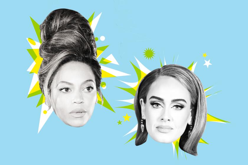 Beyoncé and Adele have again both been nominated for record of the year, song of the year and album of the year.