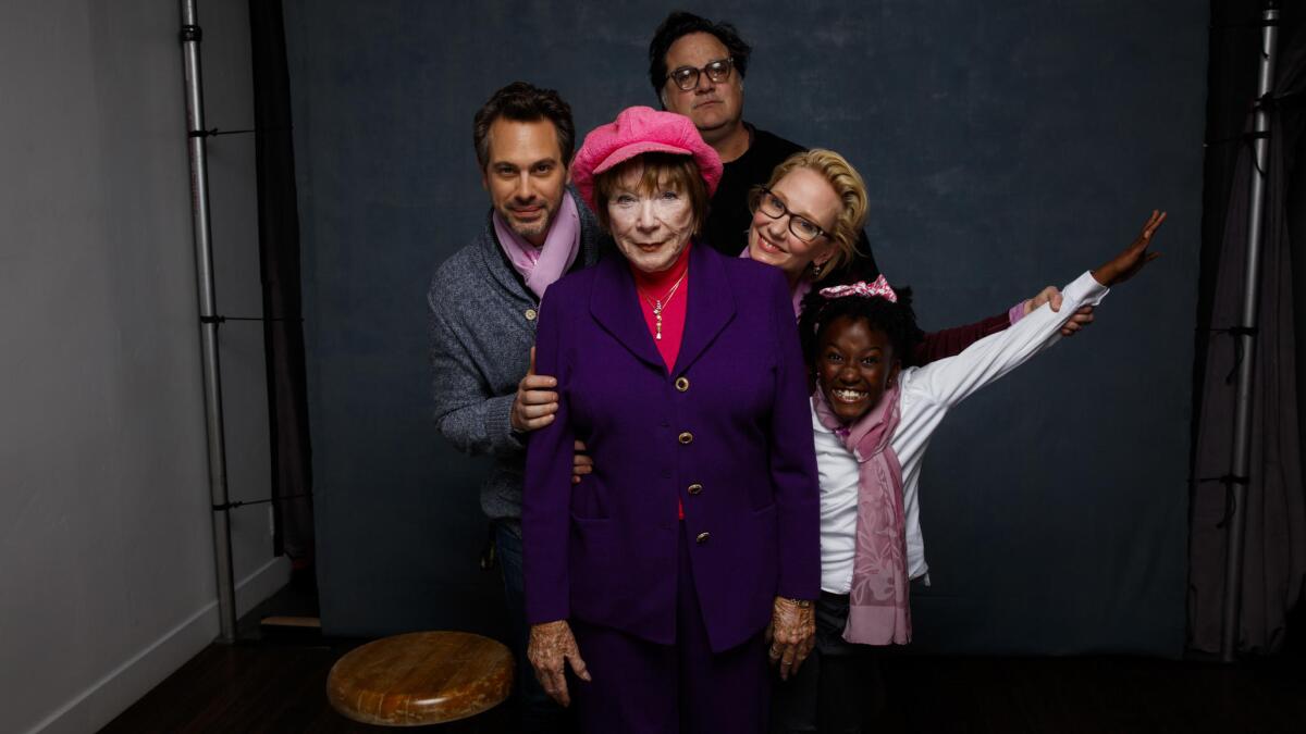 Actor Thomas Sadoski, actress Shirley MacLaine, director Mark Pellington, actress Ann Heche and actress Ann'Jewel Lee Dixon, from the film "The Last Word."