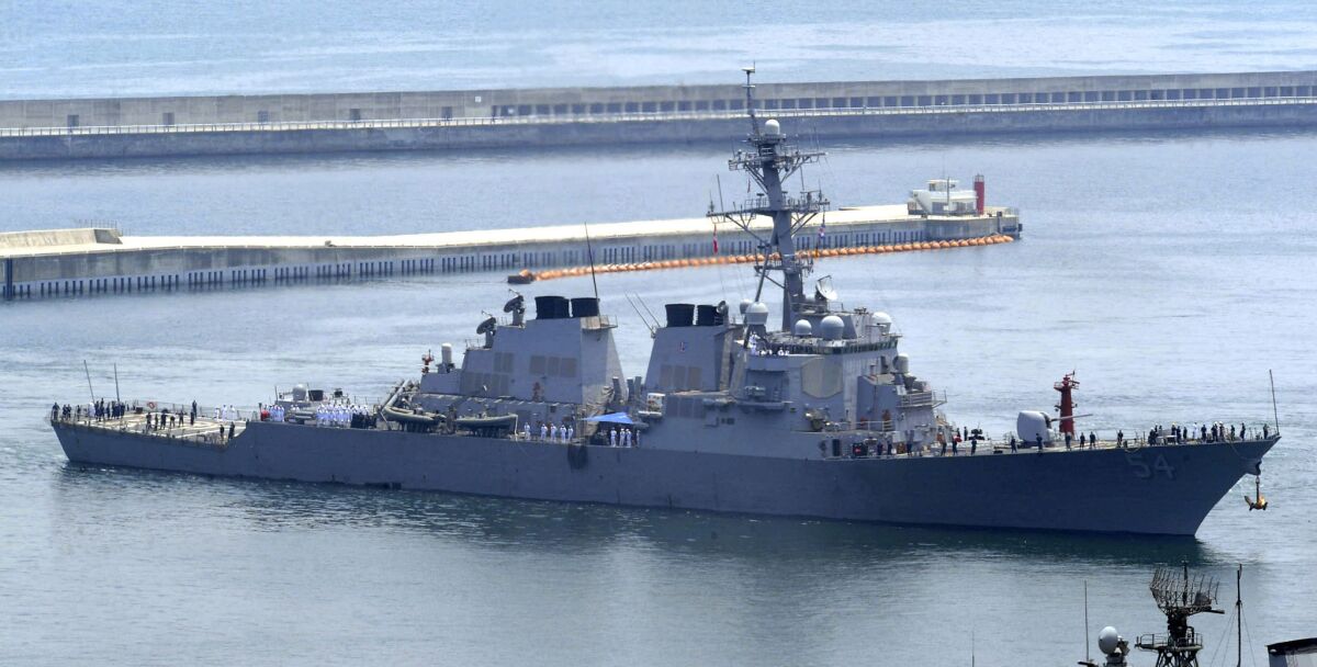 The U.S. destroyer Curtis Wilbur is shown in 2010.