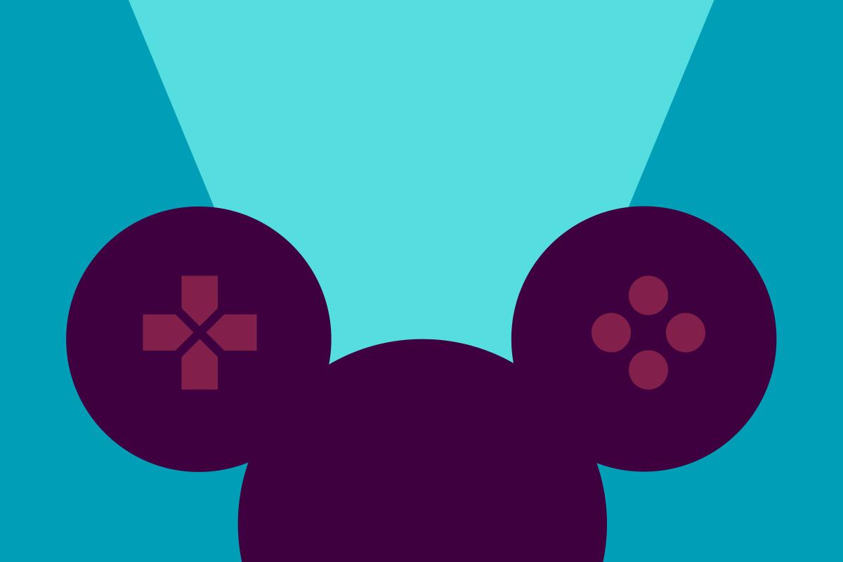 mouse ears with video game controls in each ear