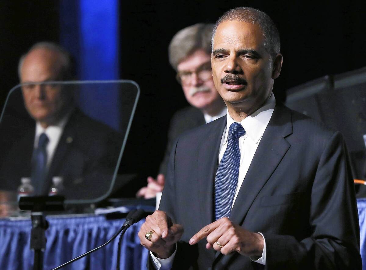 Atty. Gen. Eric H. Holder Jr. declared Monday that it was time to rethink get-tough federal sentencing policies that have swollen prison populations.